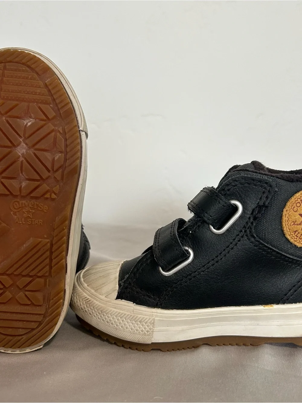 Converse Kids Black High-Top Velcro Sneakers Chuck Taylor